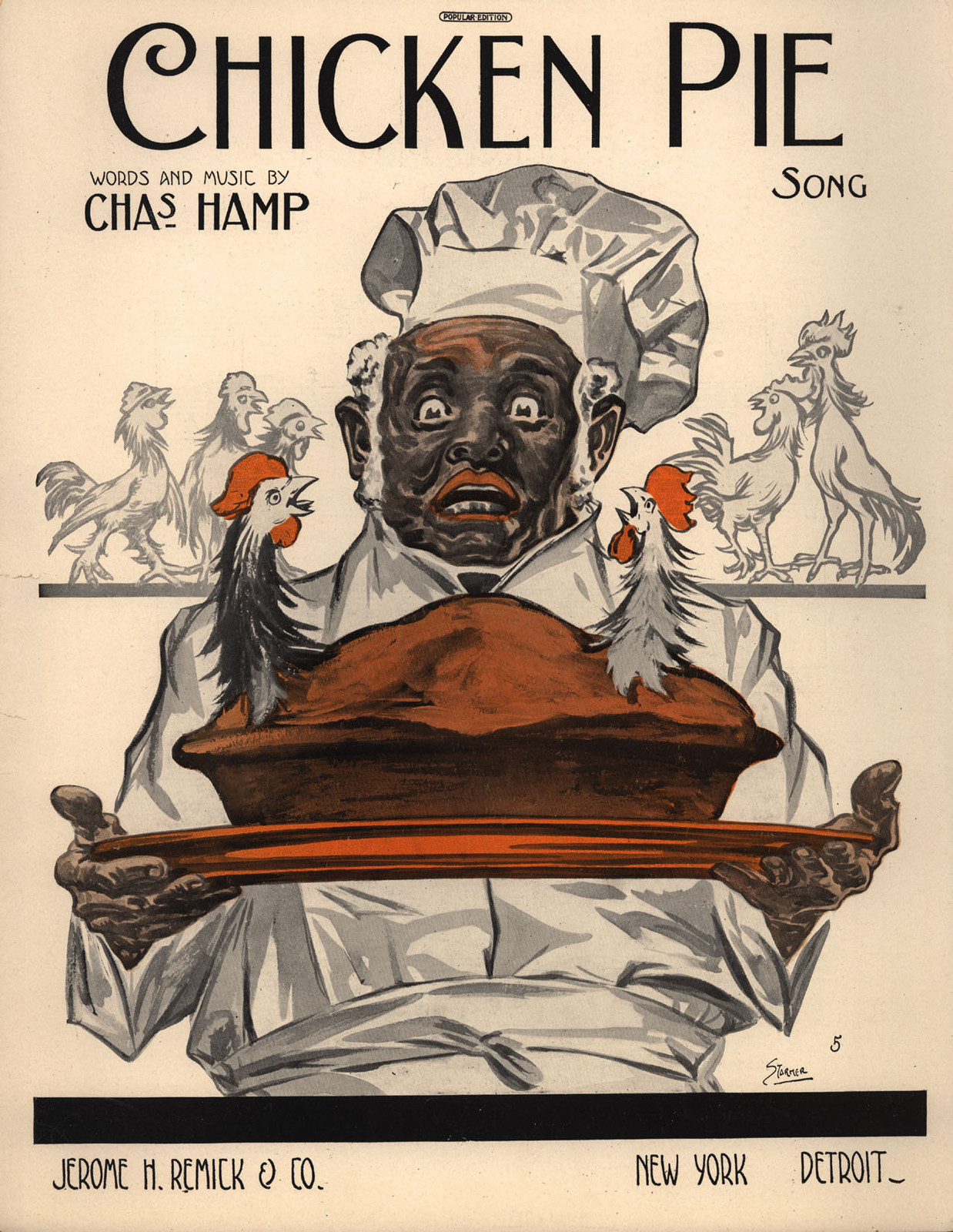 Chicken Pie Song, words and music by Chas Hamp — historic image