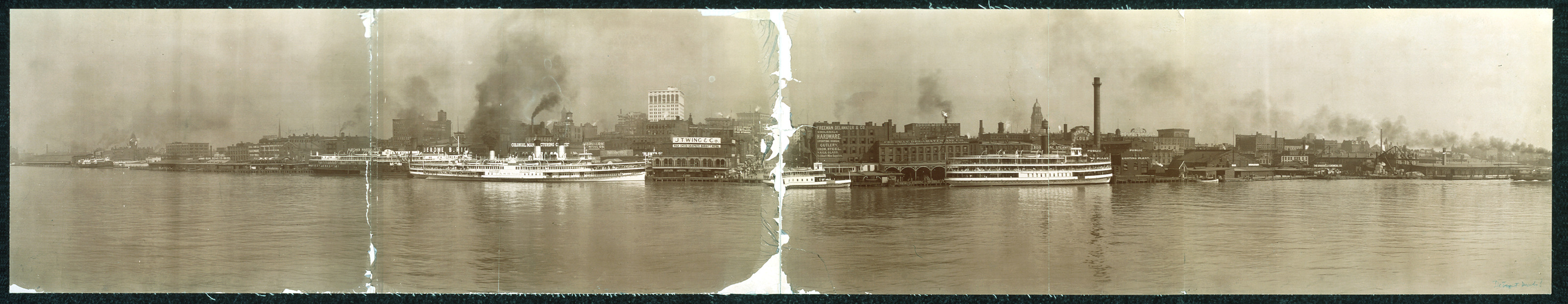 Riverfront Detroit, Michigan, 1908, 1908 — historic image
