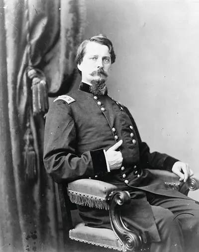 [Major General Winfield S. Hancock, three-quarter length portrait, seated, facing front]