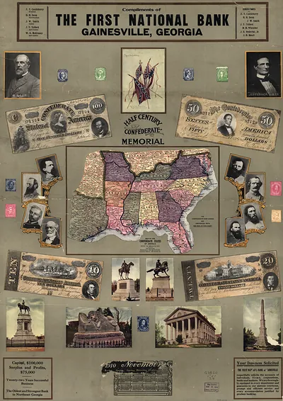 first national bank - confederate flag poster front