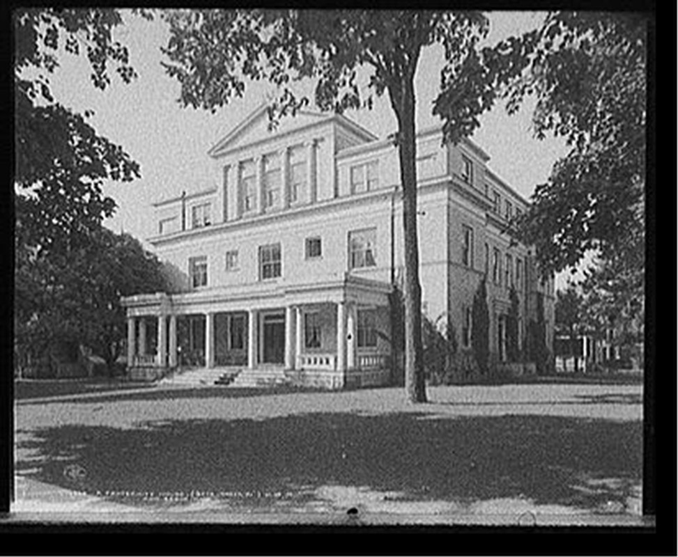 Fraternity House (Beta Theta Pi), U. of M[ichigan], Ann Arbor, Mich., c1908. — historic photograph