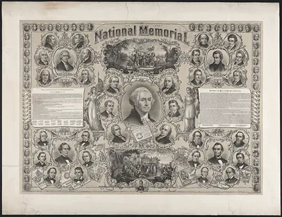 The Great National Memorial engraved portrait print