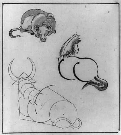 [A goat and a horse]