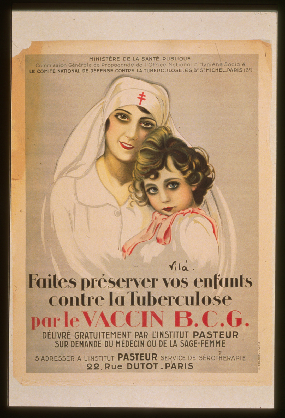 Faites preacuteserver vos enfants contre la tuberculose par le vaccin B.C.G., 1917 — vintage poster