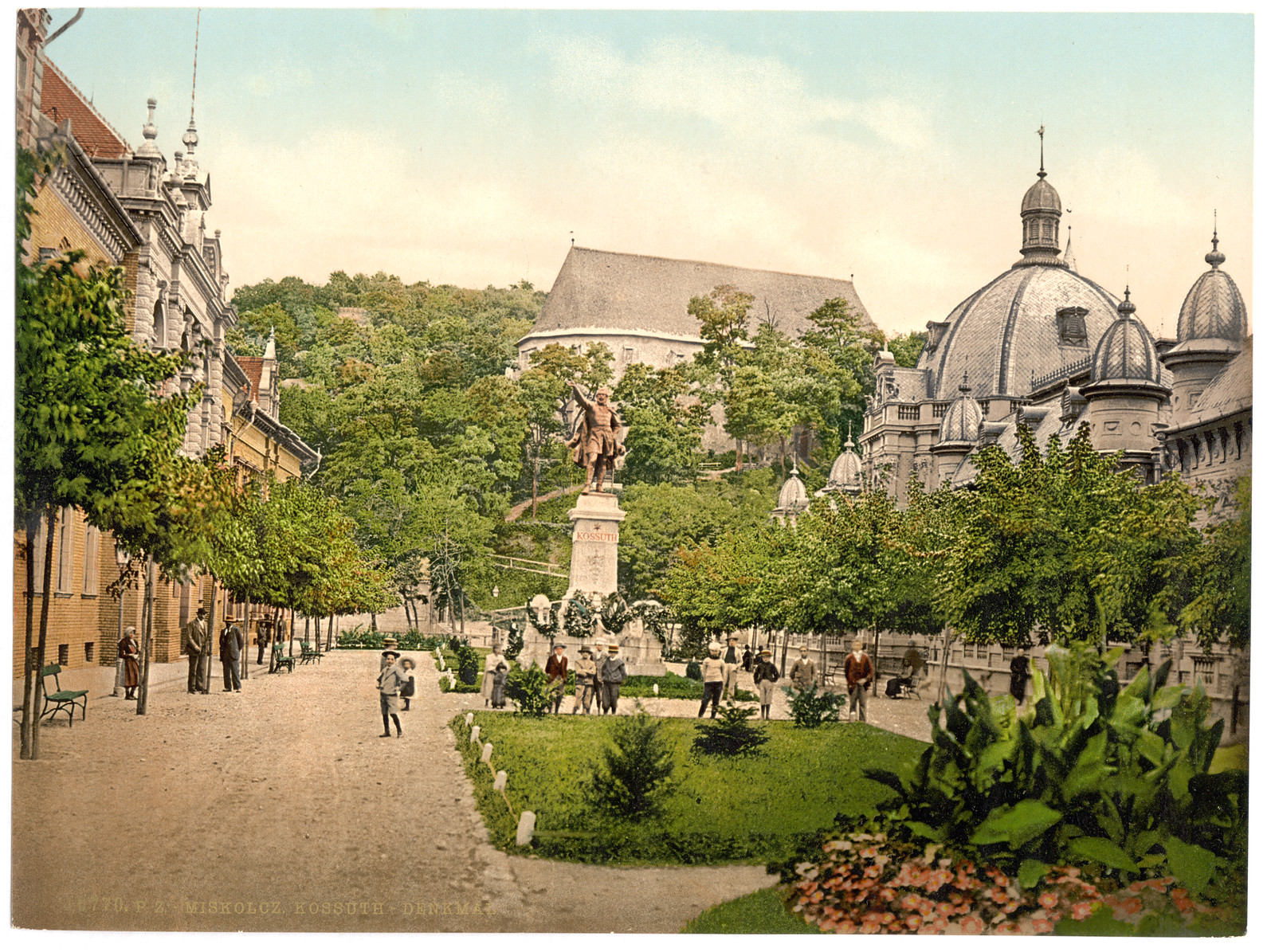 Kossuth Monument Miskolez Hungary Austro-Hungary, [between ca. 1890 and ca. 1900]. — historic print