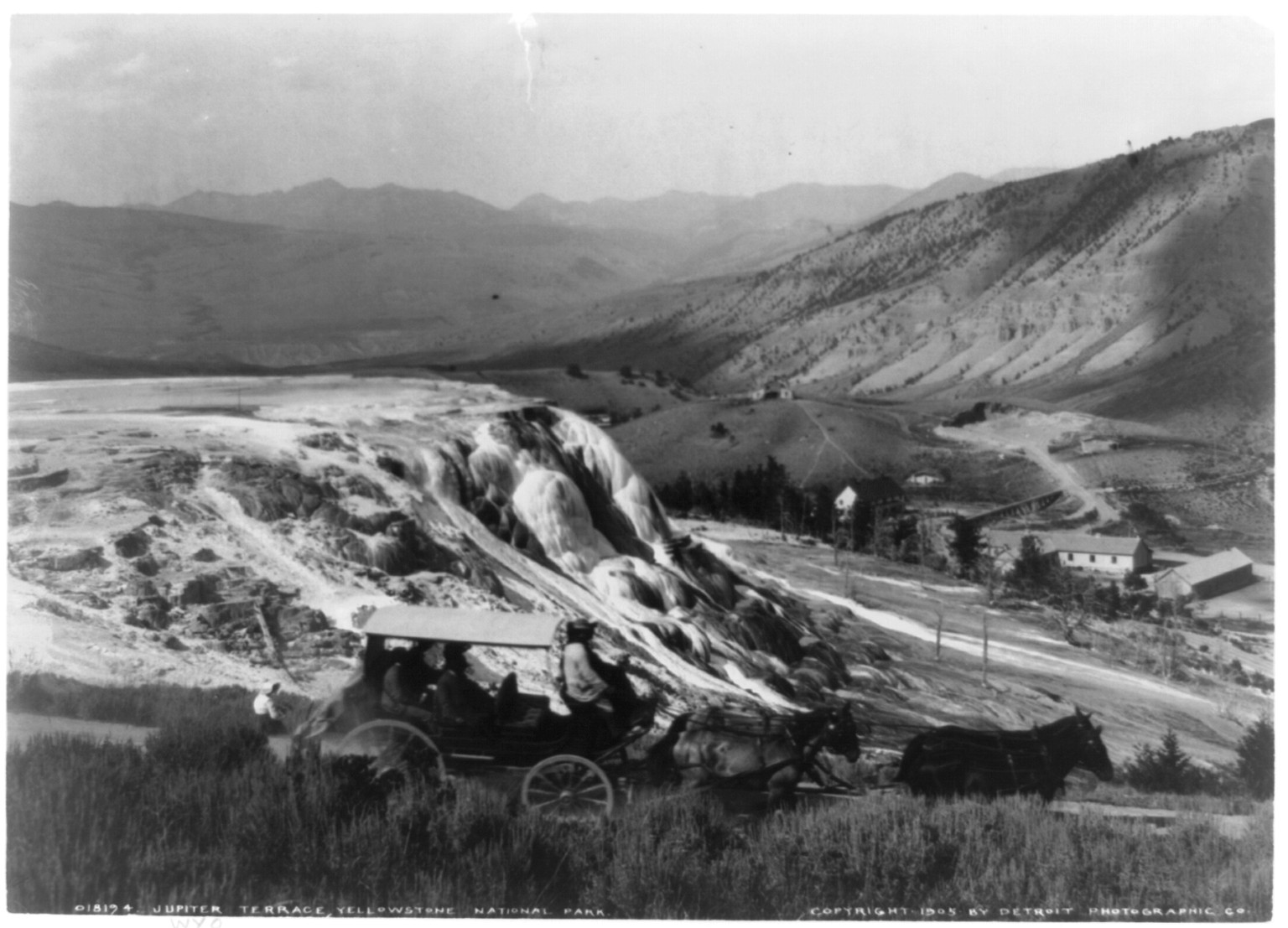 Jupiter Terrace, Yellowstone National Park, c1905. — historic photograph