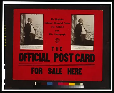 The McKinley national memorial statue was modeled from this photograph The official post card for sale here.