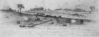 The battle of Gettysburg