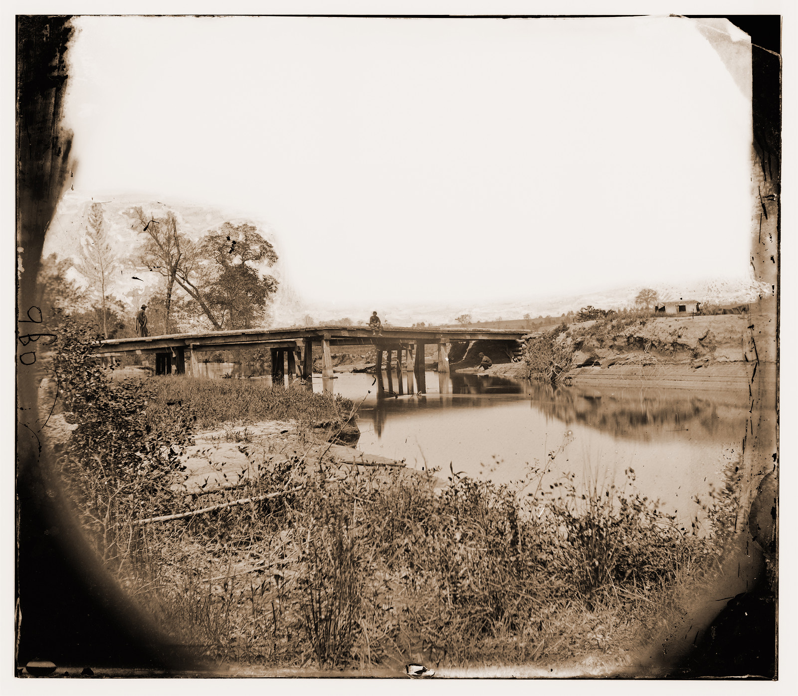 Chickahominy River Virginia. Lower bridge, 1861 — historic photograph