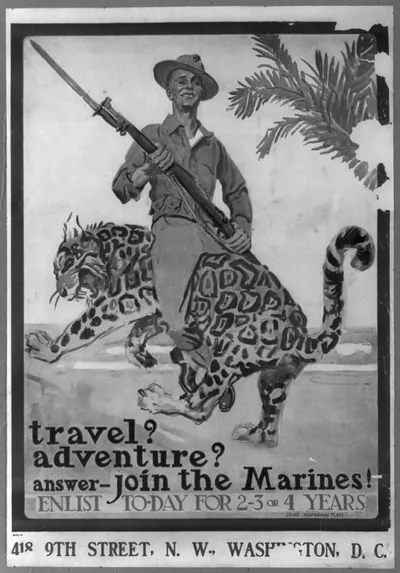 Travel? Adventure? Answer - Join the Marines! Enlist to-day for 2-3 or 4 years / James Montgomery Flagg.