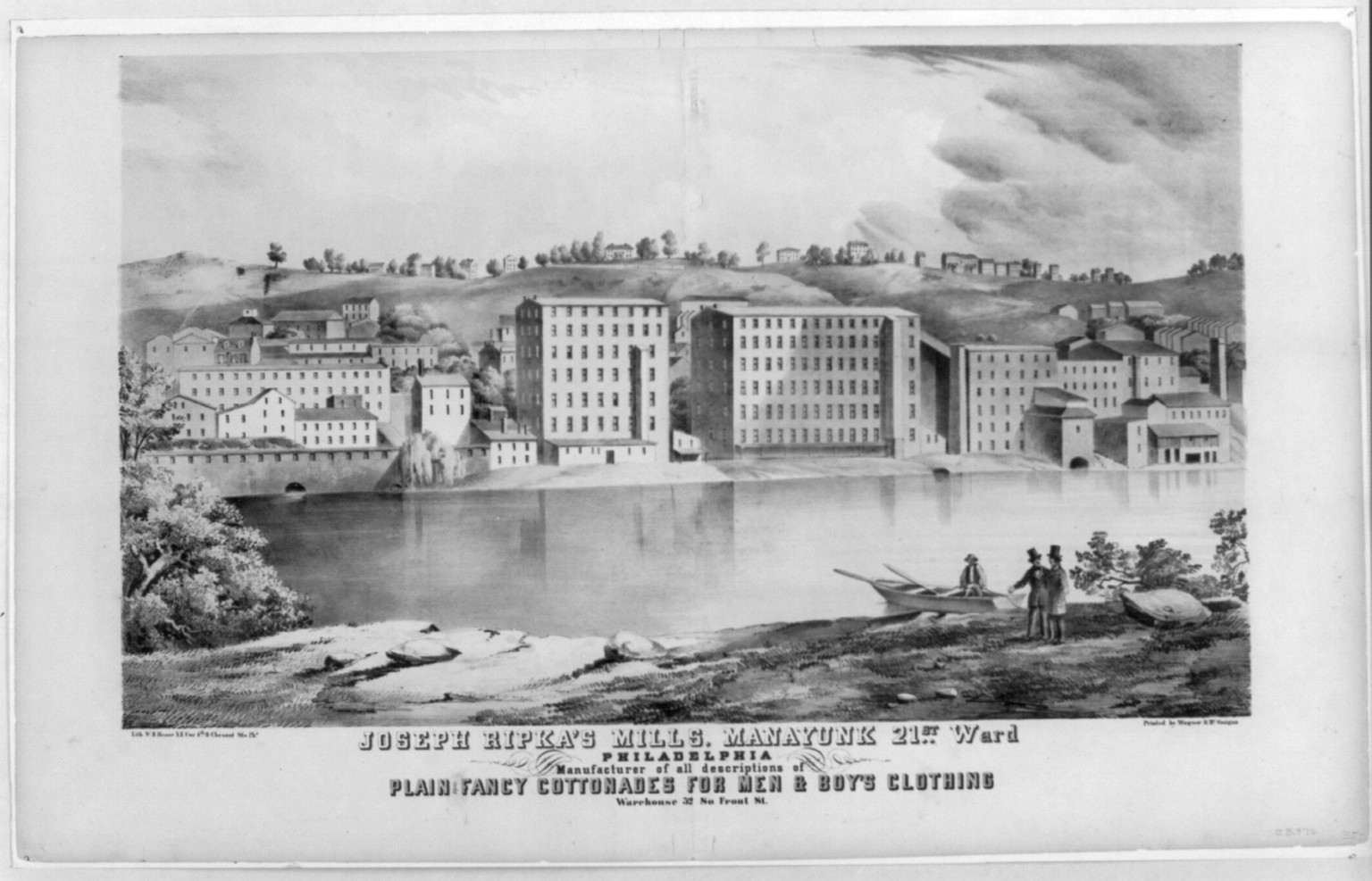 Joseph Ripka's mills. Manayunk 21st Ward, Philadelphia..., [no date recorded on shelflist card] — historic print