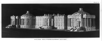 White House. Model of proposed enlargement (South Front)