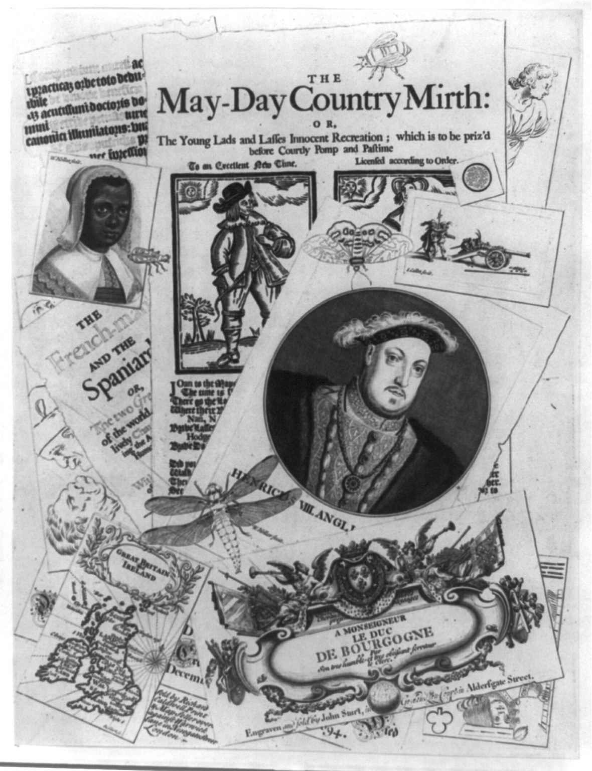 The May-Day country mirth: or, The young lads ..., 1709 — historic print