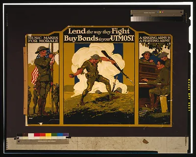 Lend the way they fight--Buy bonds to your utmost Music makes for morale--A singing army is a fighting army / W.G.S.