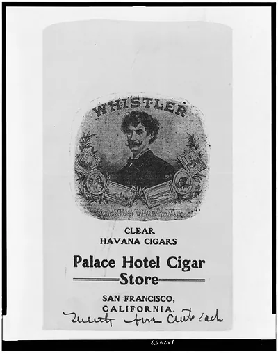 Whistler clear Havana cigars--Palace Hotel cigar store, San Francisco, California