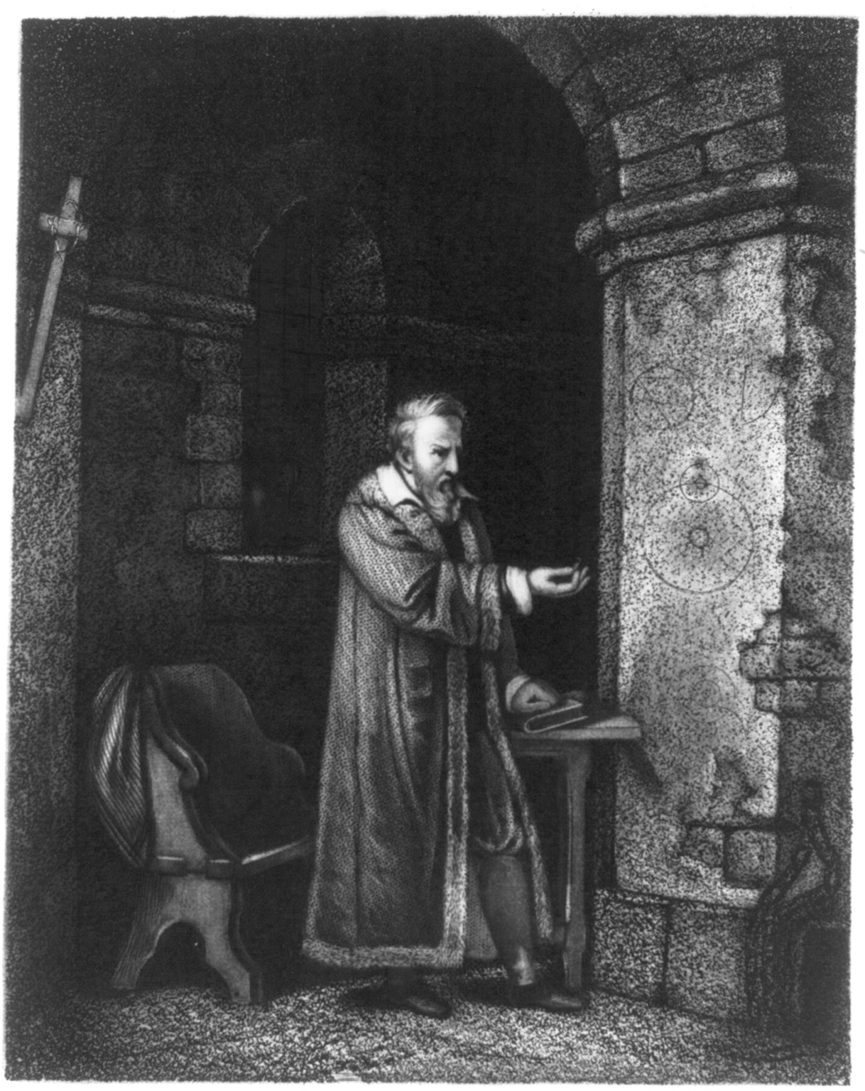 Galileo Galilei, 1564-1642, [no date recorded on caption card] — antique lithograph