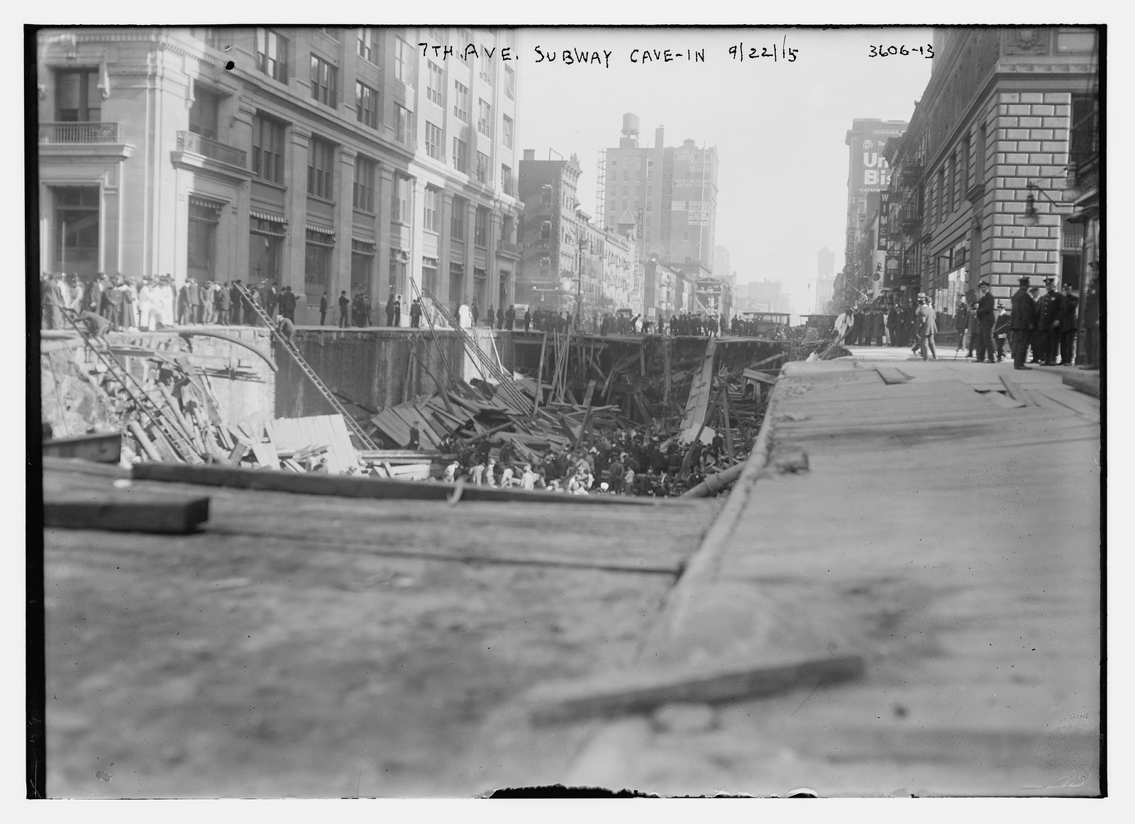 7th Ave. subway cave-in, 9/22/15, 9/22/15. — historic photograph