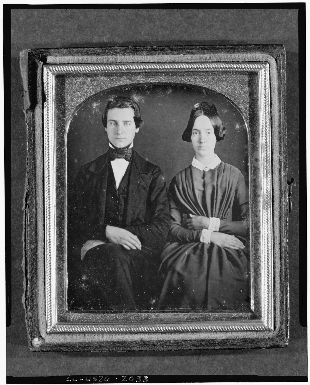[Erasmus Darwin and Emily Cooper, three-quarter length portrait, seated], [between 1840 and 1860] — historic photograph