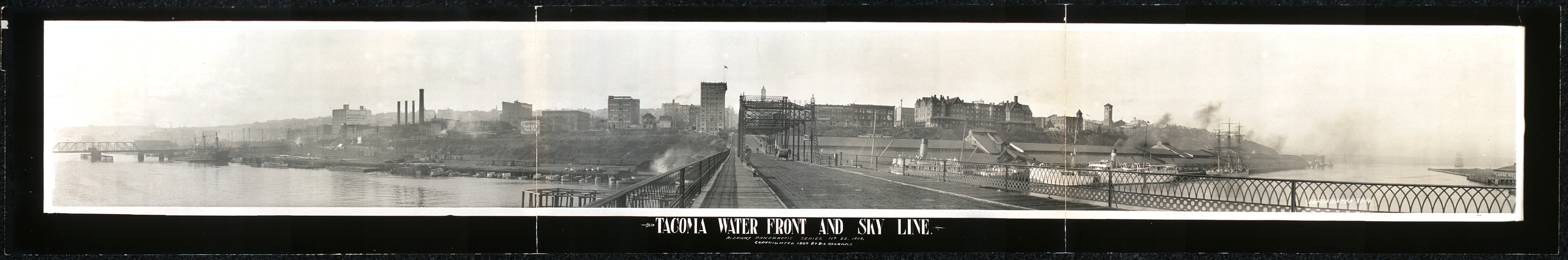 Tacoma water front and sky line, Washington, 1911, 1911 — historic image