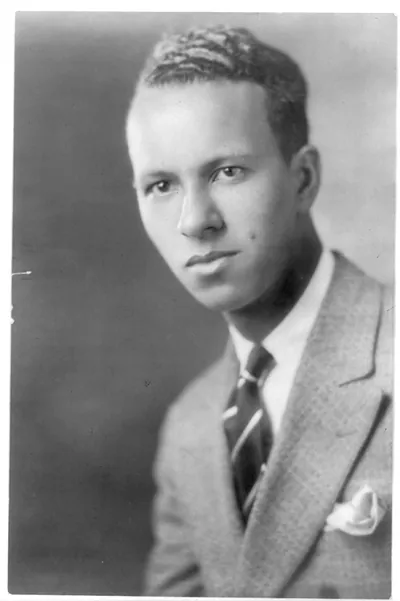 [Hale Woodruff, head and shoulders portrait, facing left]