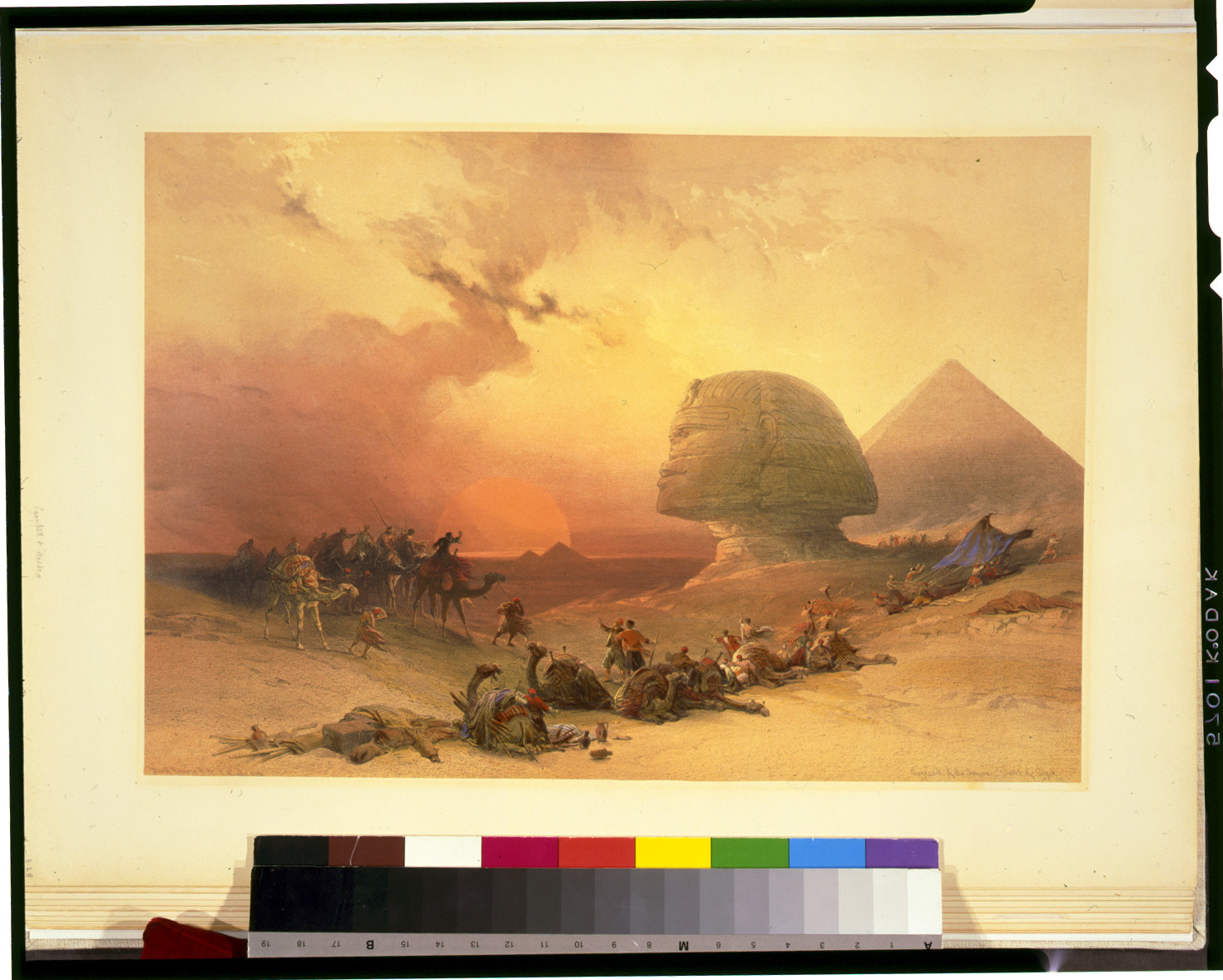 Approach of the simoom--desert of Gizeh / David Roberts, R.A., [published between 1846 and 1849] — antique lithograph