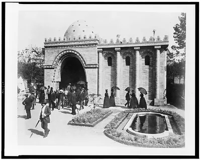 [Persian house in the History of Habitation exhibit, Paris Exposition, 1889]