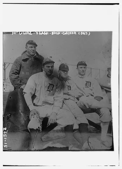 "Deacon" McGuire, Donie Bush, Bobby Veach, Del Gainor, Detroit AL (baseball)
