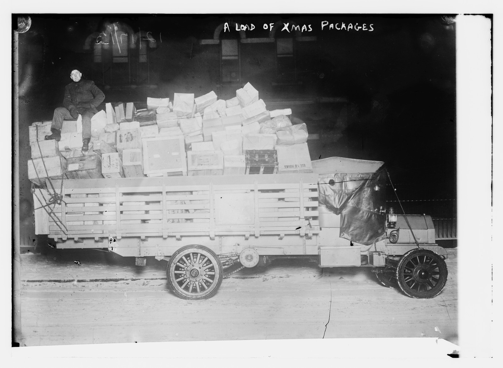 A load of Christmas packages, n/a — historic photograph