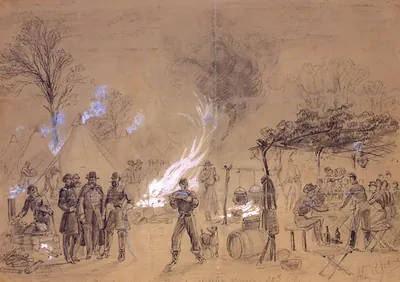 Thanksgiving In Camp Sketched Thursday 28th, 1861