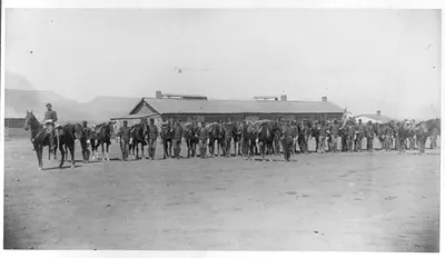 [10th U.S. Cavalry posed at Fort Verde, Arizona]