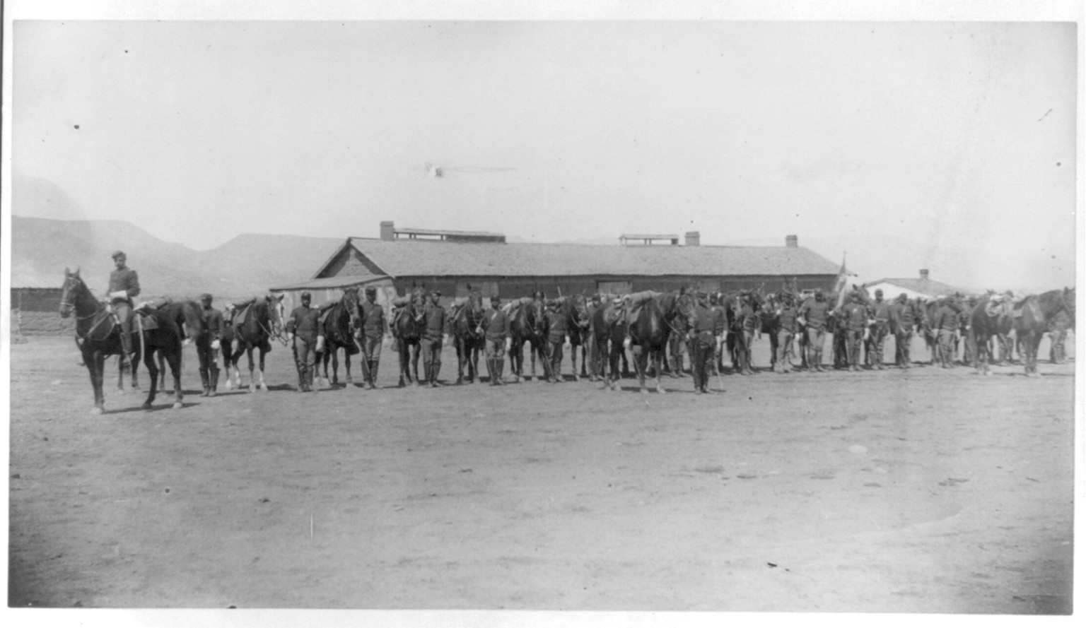 [10th U.S. Cavalry posed at Fort Verde, Arizona], [between 1884 and 1887] — historic photograph