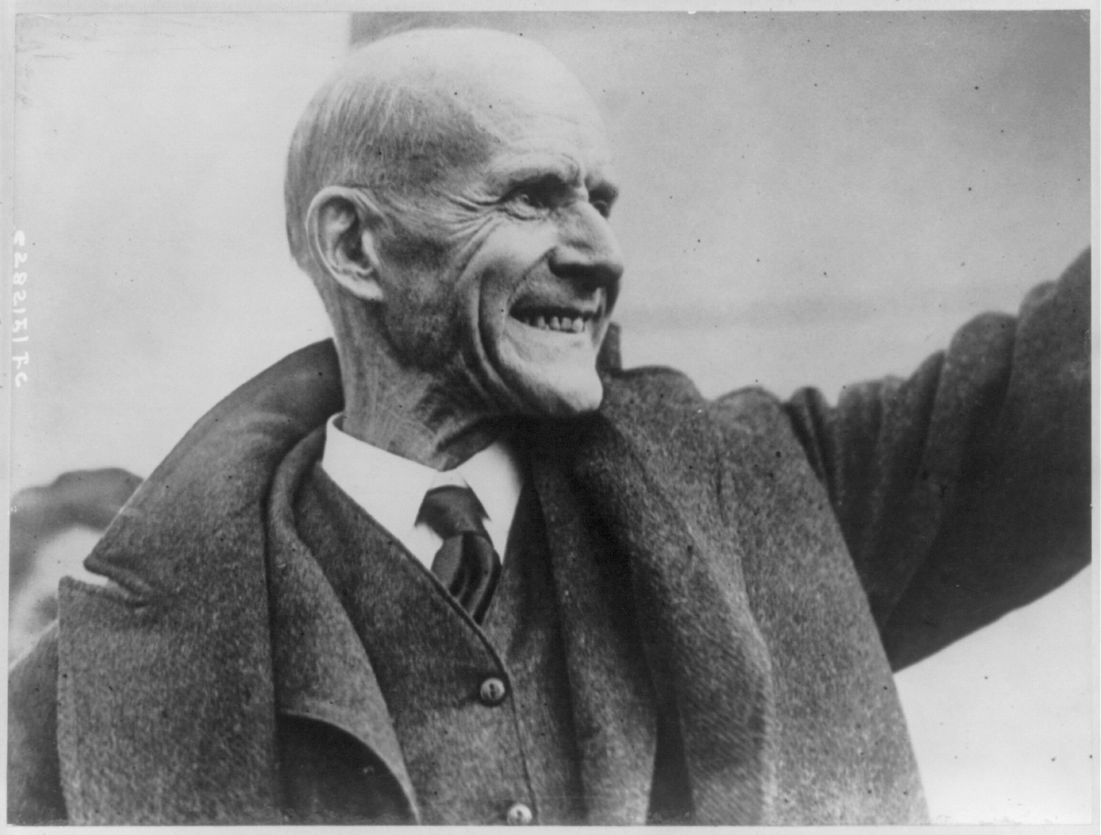 Eugene V. Debs, 5 times Socialist candidate for President, set free from prison on Christmas Day, c1921 Dec. 25. — historic photograph