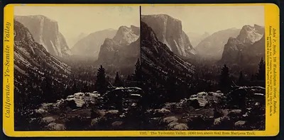 The Yo-Semite Valley (4060 feet above sea) from Mariposa Trail