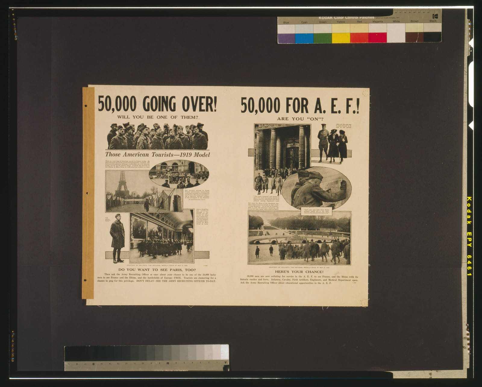 50,000 going over! Will you be one of them? 50,000 for A.E.F.! Are you on"?", 1919 — vintage poster