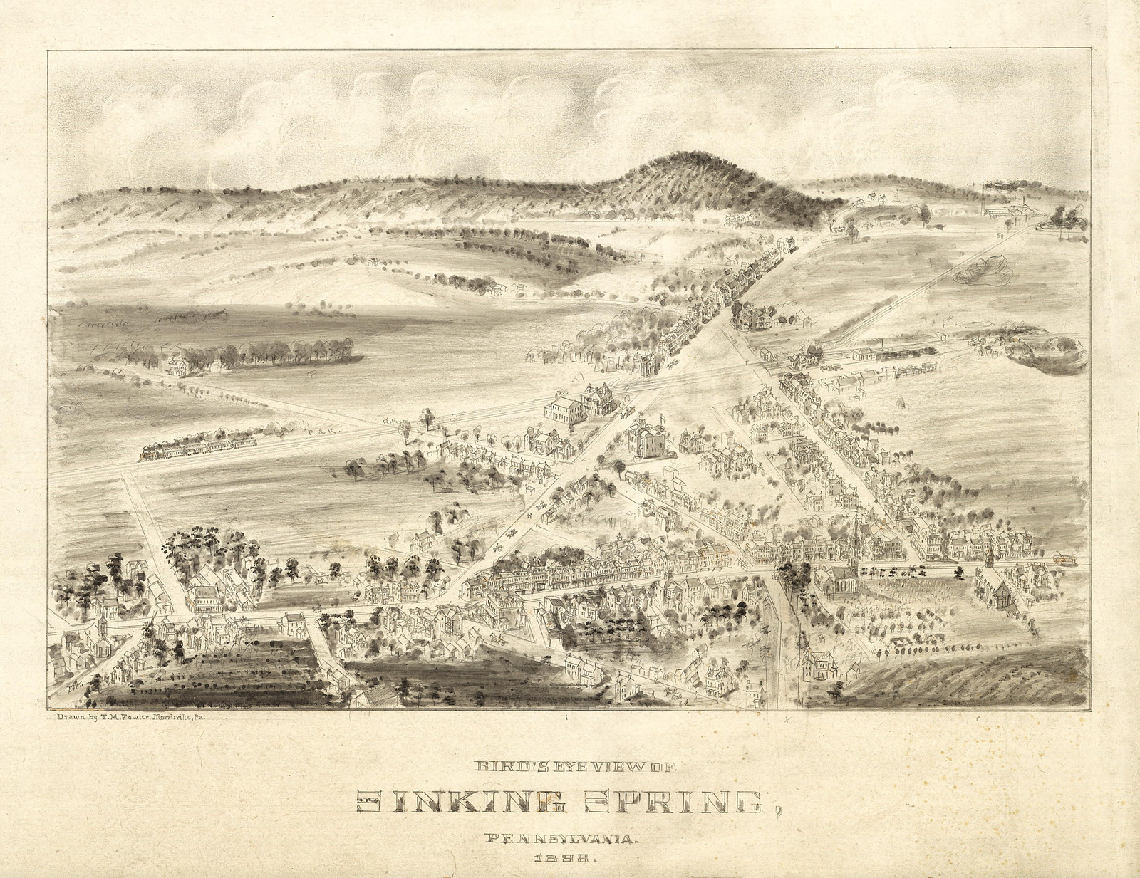 Sinking Spring, Pennsylvania, 1898, 1898 — antique map