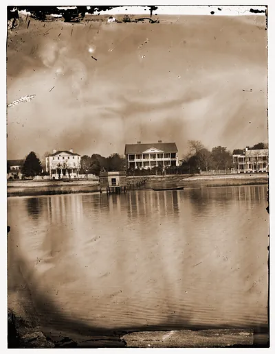 Beaufort South Carolina. View of Beaufort from the waterfront