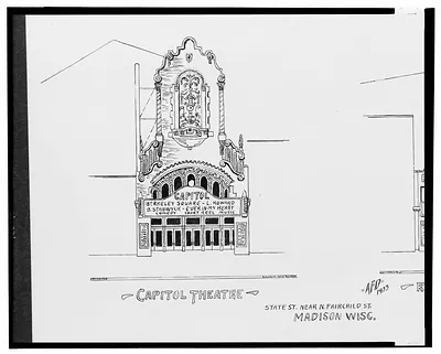 [Capitol Theatre and RKO Orpheum Theatre, State St. near North Fairchild St., Madison, Wisconsin] / AFD 1933.