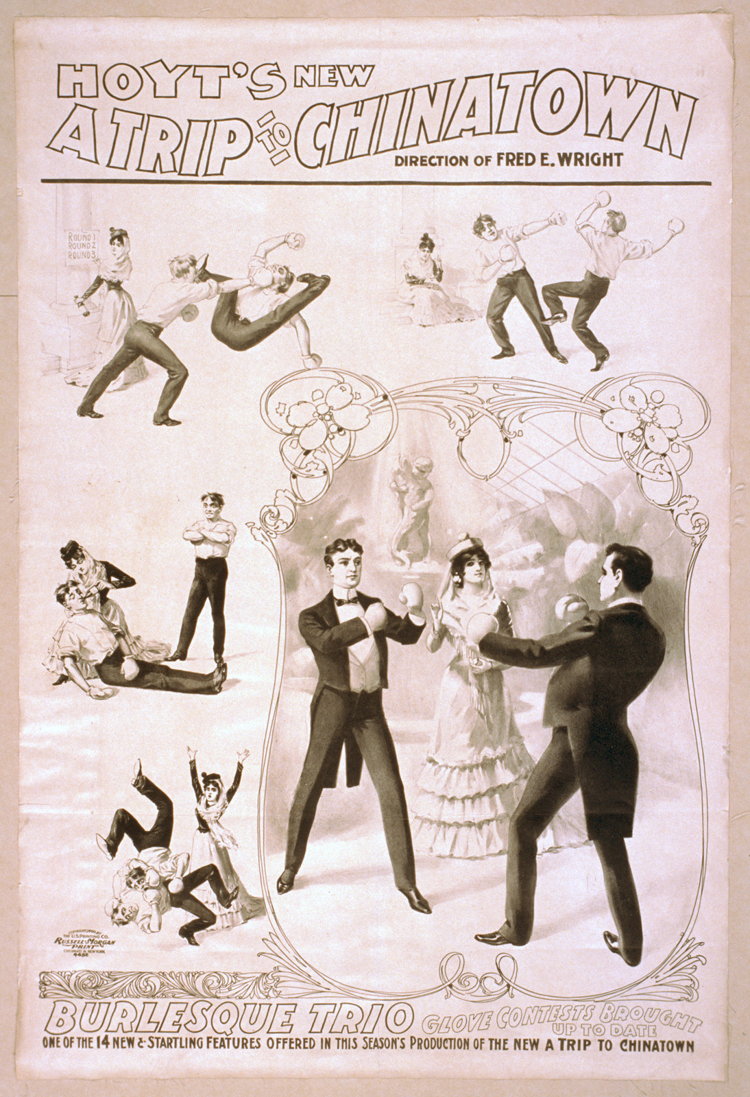 Hoyts new A trip to Chinatown, 1900 — vintage poster