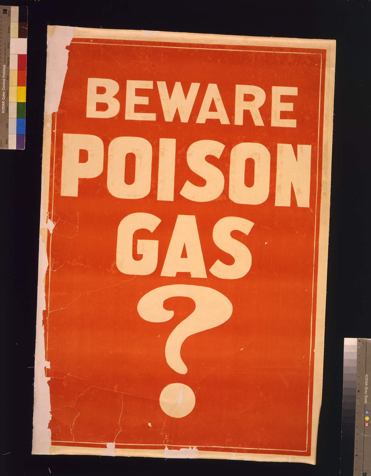 Beware poison gas?, 1917 — vintage poster