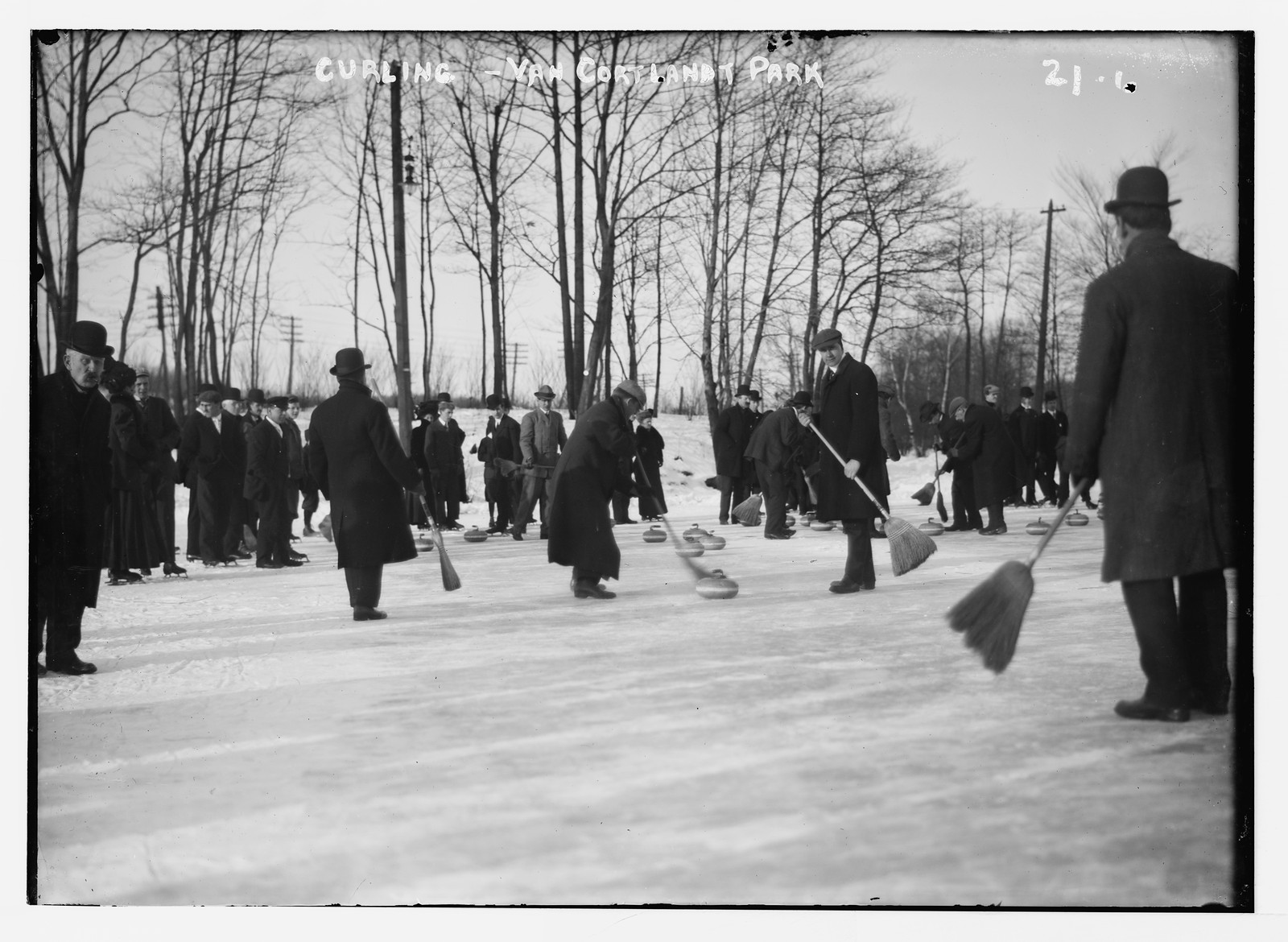 Curling, Van Cortlandt Park, New York, n/a — historic photograph