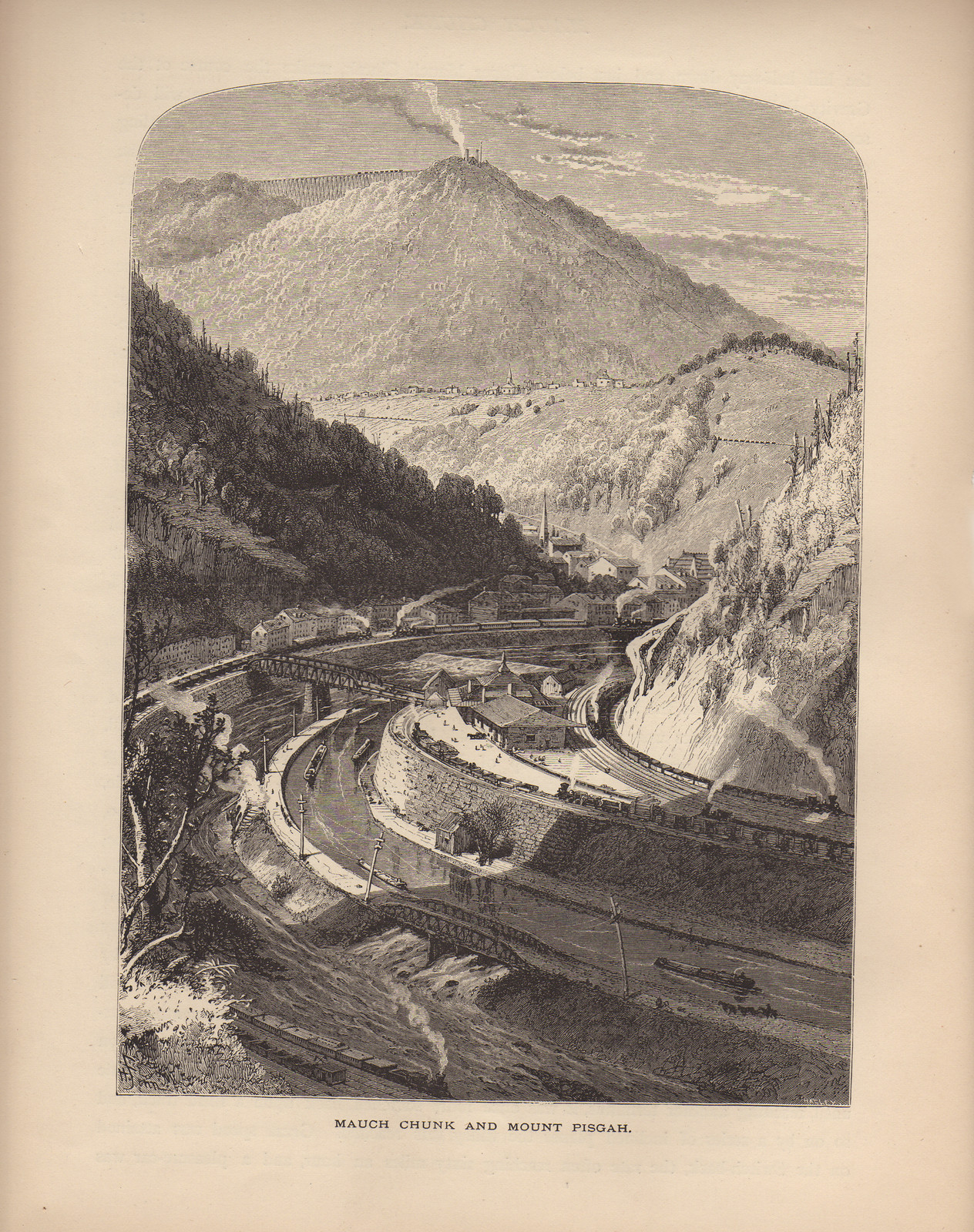 Mauch Chunk and Mount Pisgah — historic image