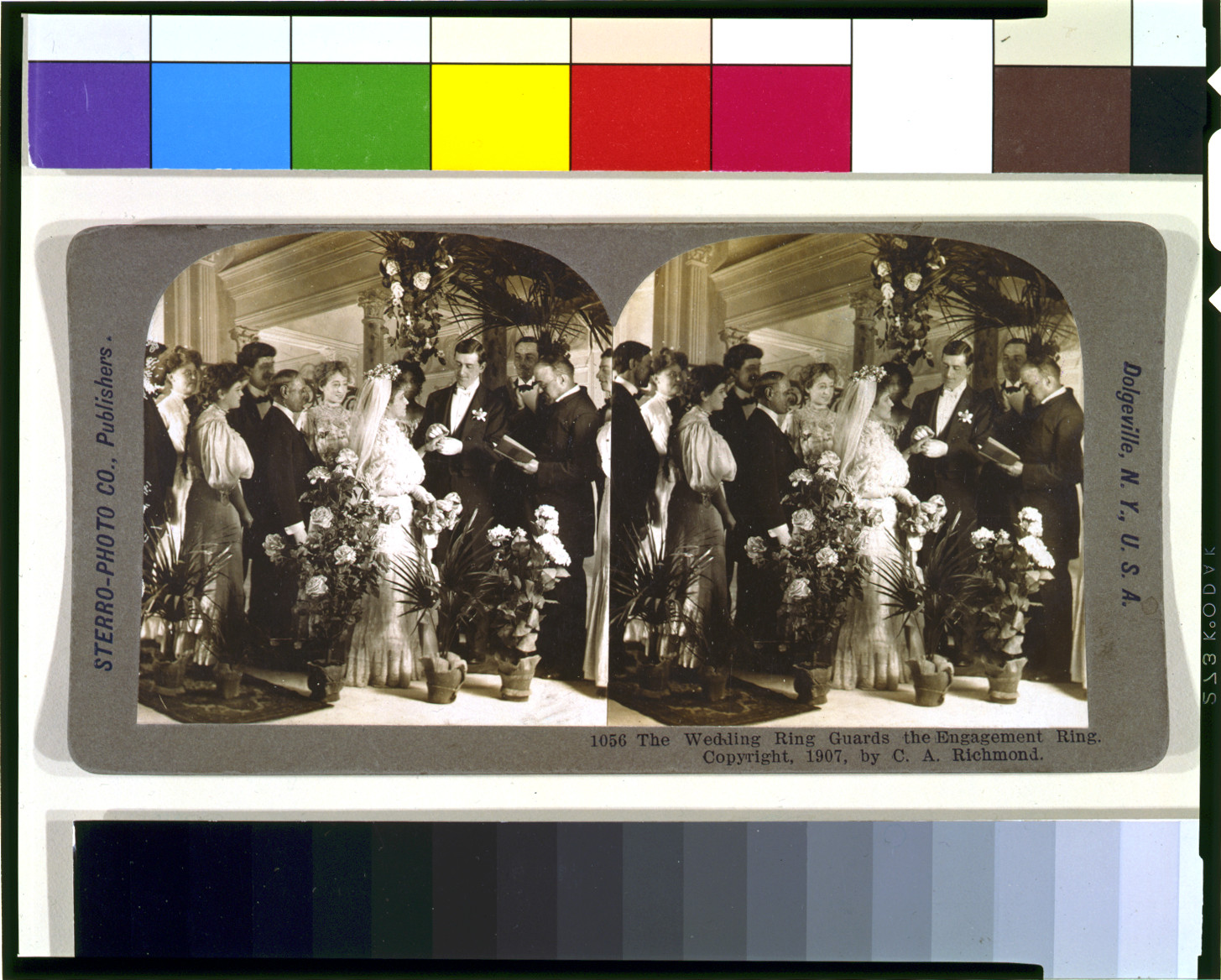 The wedding ring guards the engagement ring, Dolgeville, N.Y., U.S.A. : Sterro-Photo Co., publishers, c1907. — historic photograph