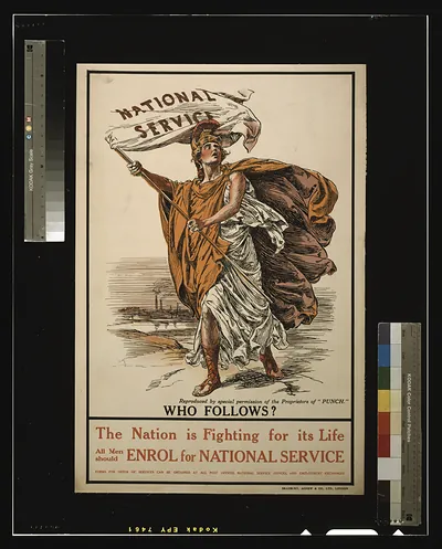 The nation is fighting for its life. All men should enrol for national service / Bradbury, Agnew & Co., Ltd., London.