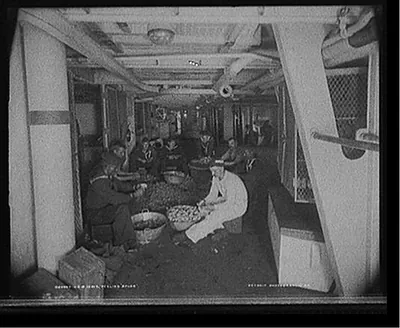 U.S.S. Iowa, peeling spuds