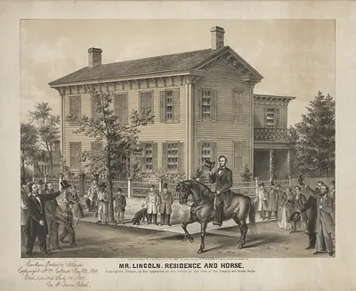 Mr. Lincoln Returns Home (After His Successful Campaign For The Presidency Of The United States In October, 1860)