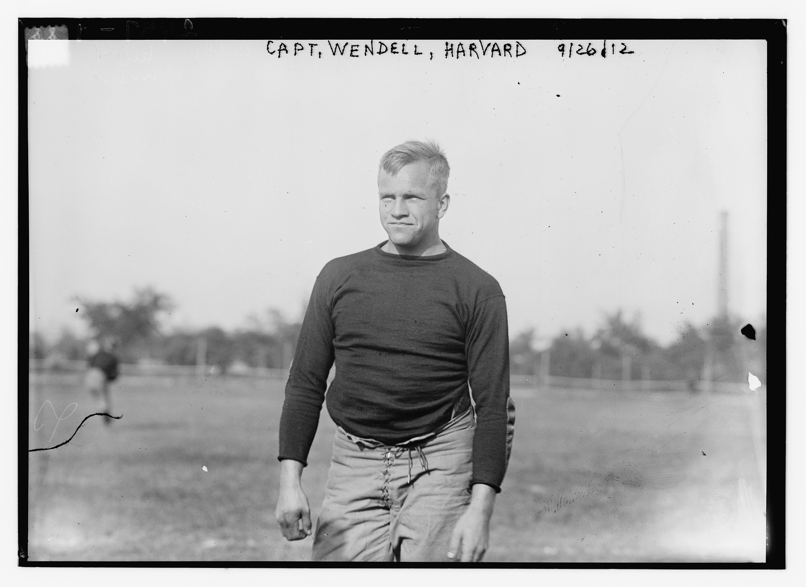 Capt. Wendell, Harvard, 9/26/12 football player, 09/26/1912. — historic photograph