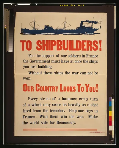 To shipbuilders! [...] Our country looks to you!