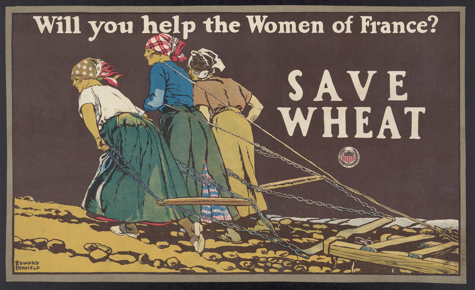 Will You Help the Women of France? Save Wheat — historic image