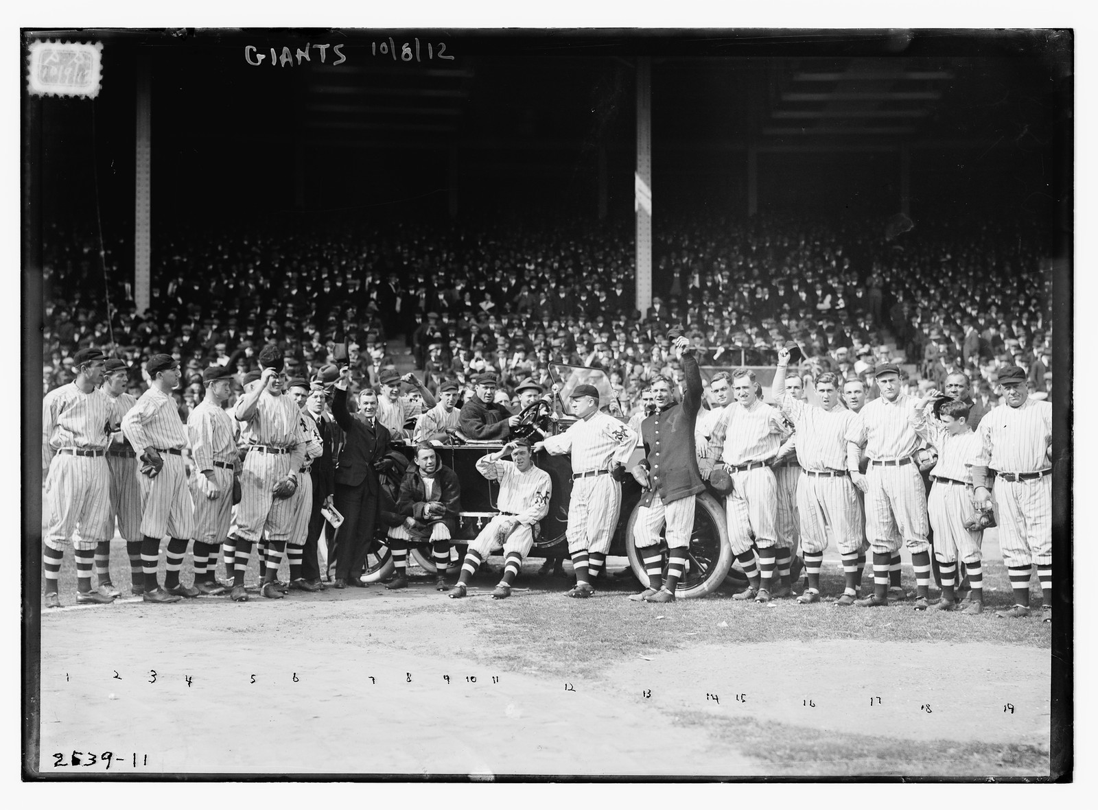 New York Giants at the Polo Grounds New York prior to Game One of the 1912 World Series, October 8, 1912 (baseball), 1912 Oct. 8. — historic photograph