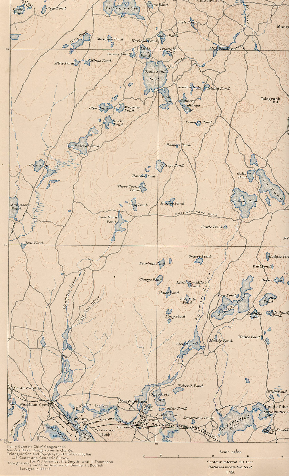 plym 89 sw, Massachusetts — antique map